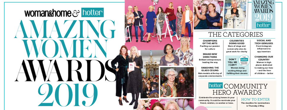 Hotter Shoes announced as launch partner for woman&home’s Amazing Women Awards 2019